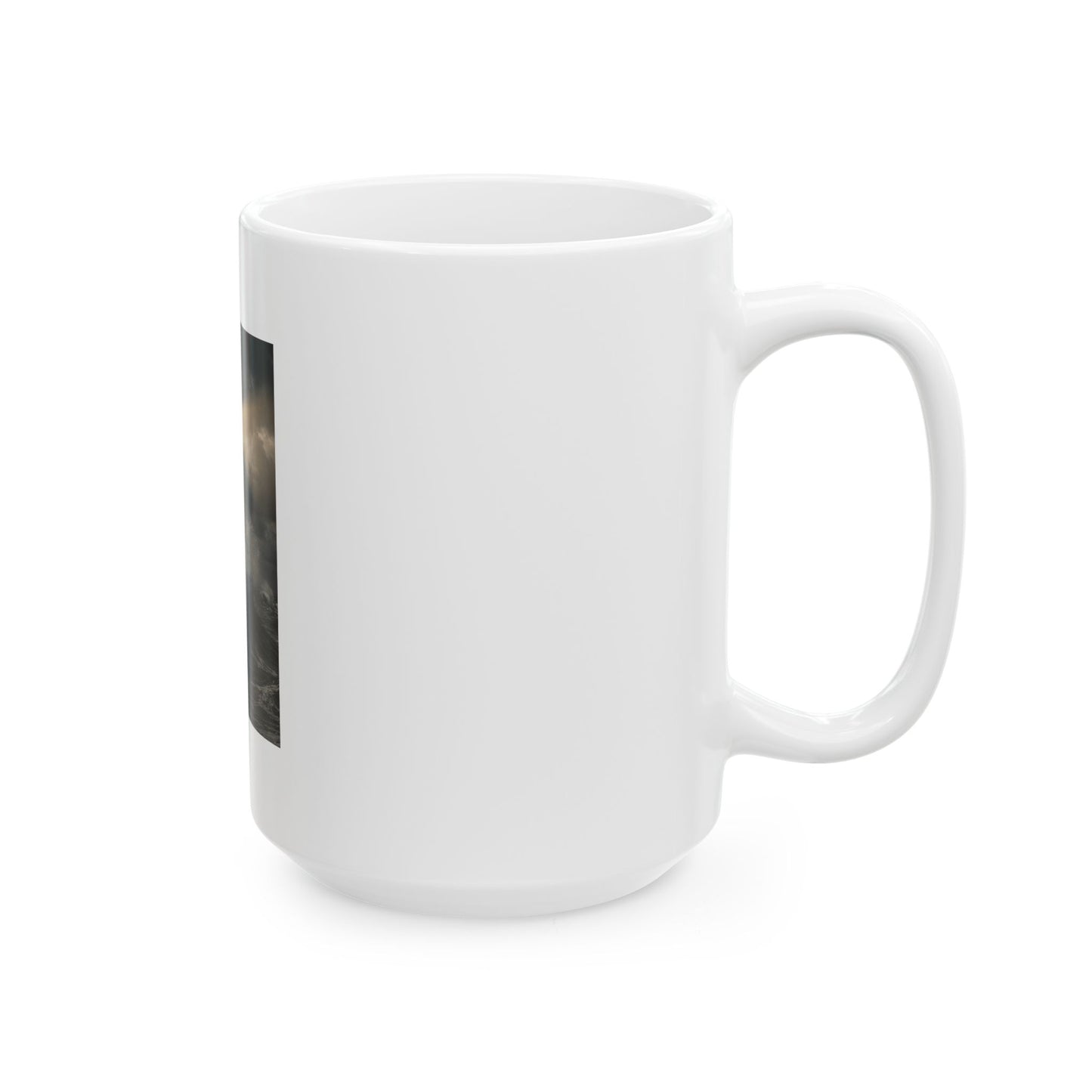 Lighthouse Storm Ceramic Mug — Dramatic Lighthouse at Sea Coffee Cup (11oz/15oz)