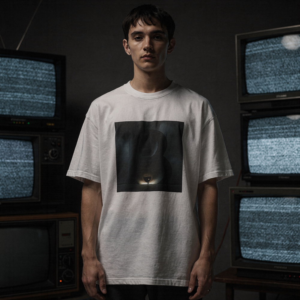 B Logo Minimalist Graphic T-Shirt