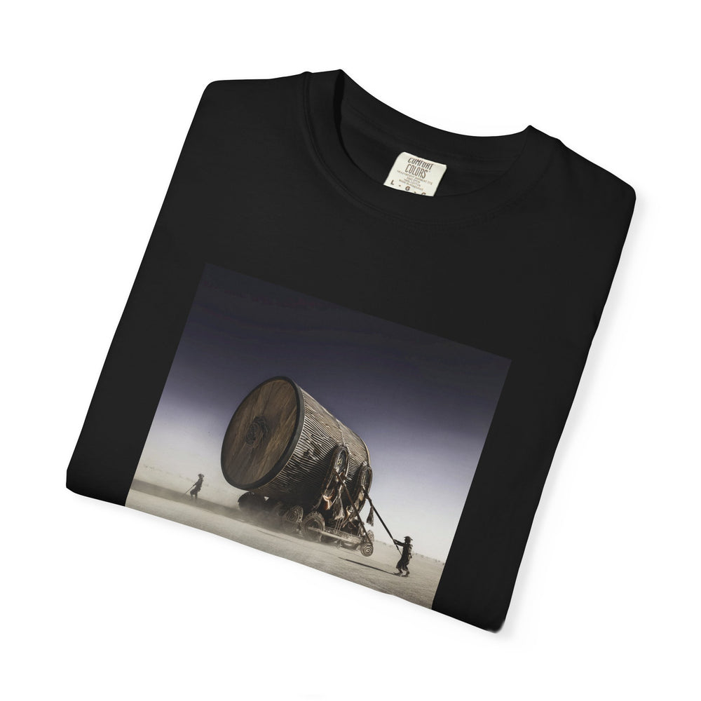 Futuristic Drum Art Garment-Dyed T-shirt