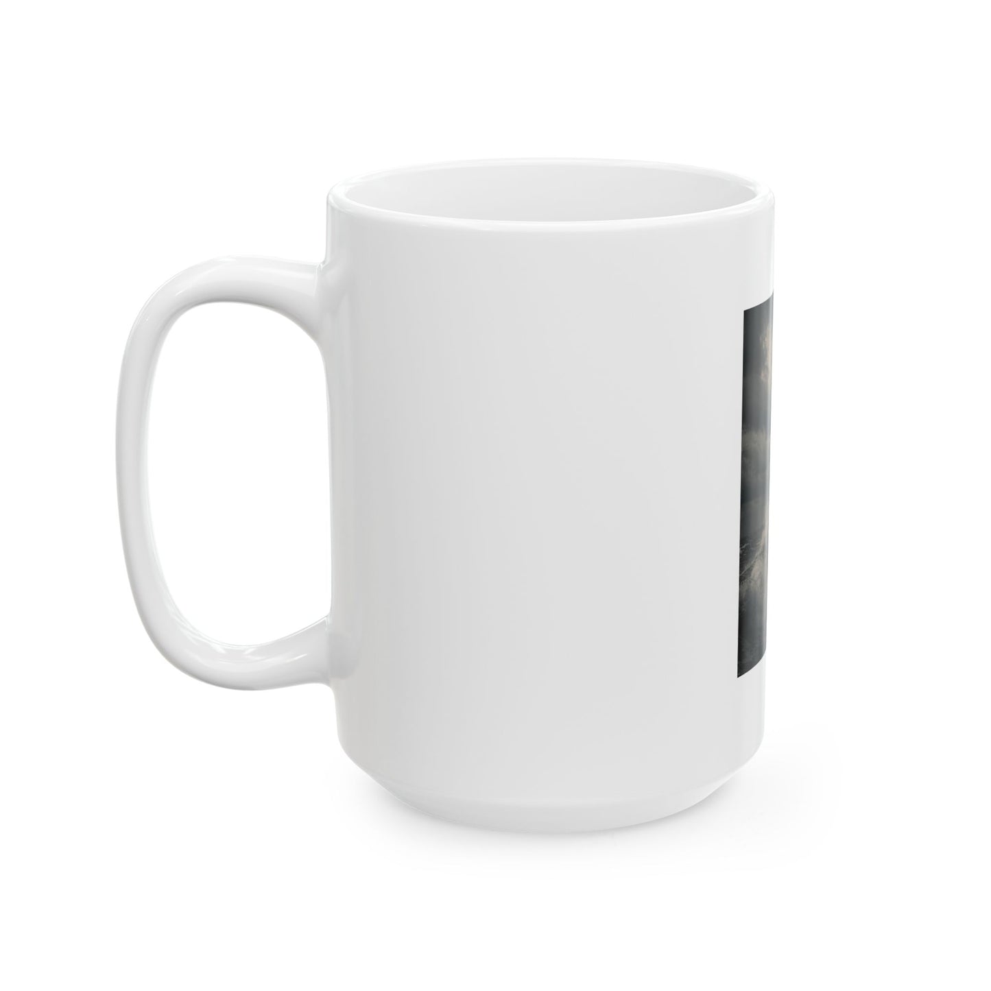 Lighthouse Storm Ceramic Mug — Dramatic Lighthouse at Sea Coffee Cup (11oz/15oz)
