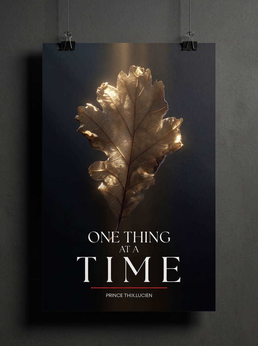 One Thing at a Time book cover — philosophy of singular focus and undivided attention by Attentra Studios